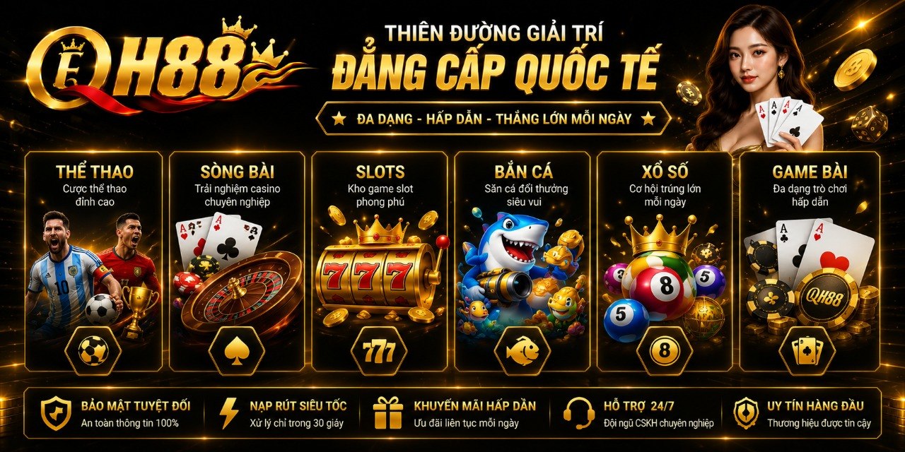 Các lựa chọn giải trí nổi bật được giới thiệu trên QH88